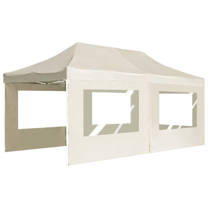 vidaXL Professional Folding Party Tent with Walls Aluminium 6x3m Cream