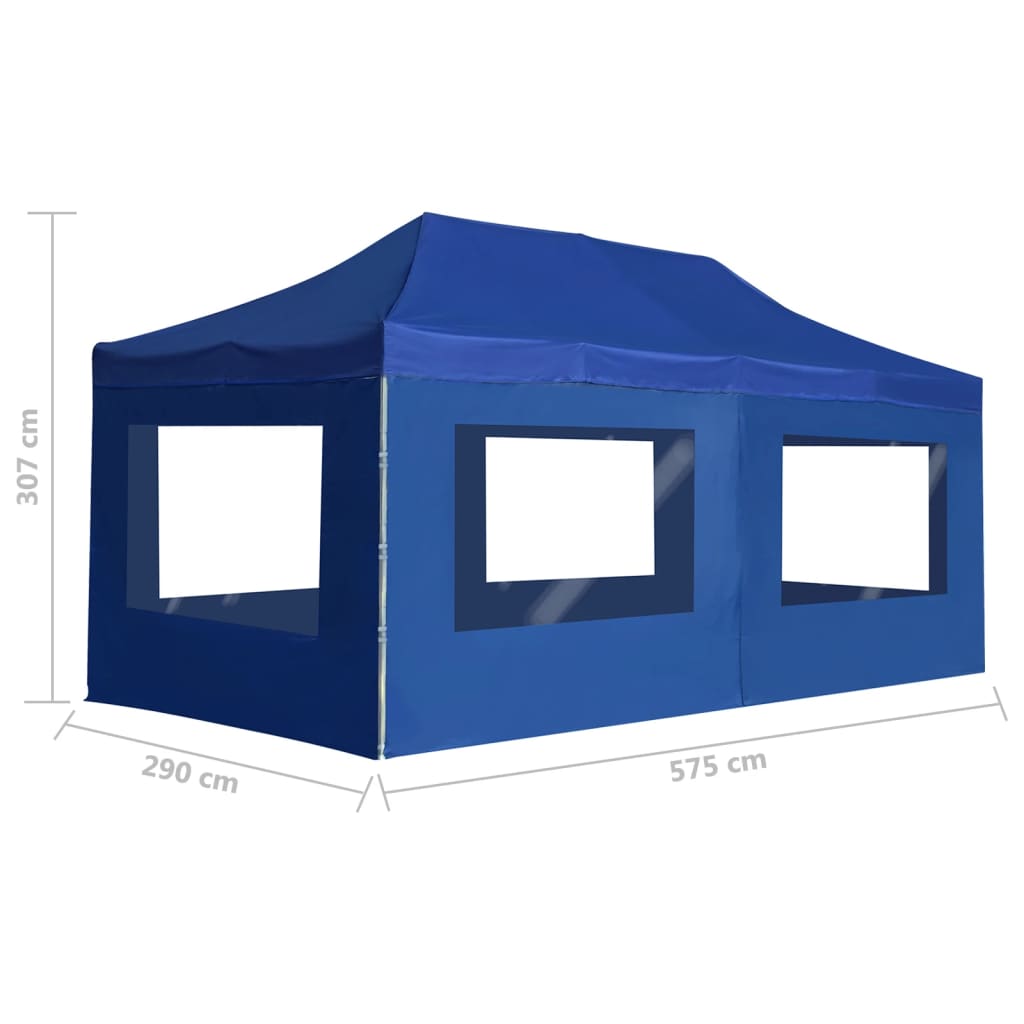 vidaXL Party Tent | Blue | Aluminium alloy, Oxford fabric with PVC coating
