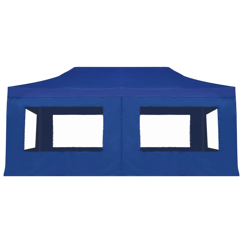 vidaXL Professional Folding Party Tent with Walls Aluminium 6x3 m Blue