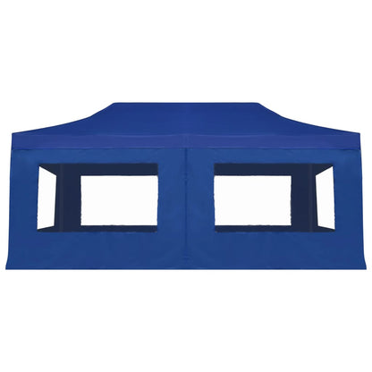 vidaXL Professional Folding Party Tent with Walls Aluminium 6x3 m Blue