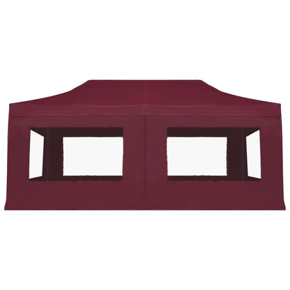 vidaXL Professional Folding Party Tent with Walls Aluminium 6x3 m Wine Red