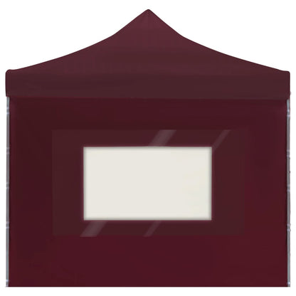 vidaXL Professional Folding Party Tent with Walls Aluminium 6x3 m Wine Red