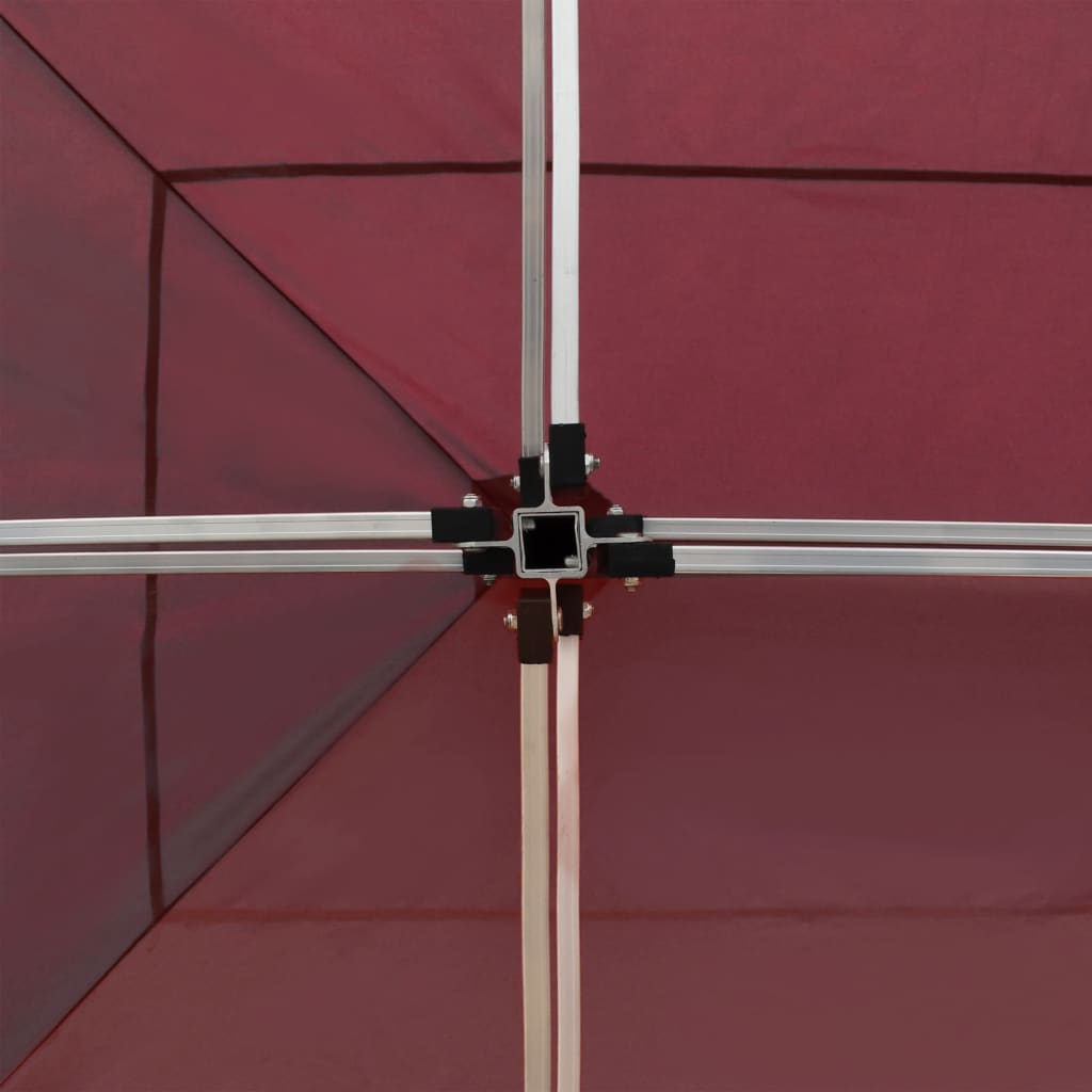 vidaXL Professional Folding Party Tent with Walls Aluminium 6x3 m Wine Red