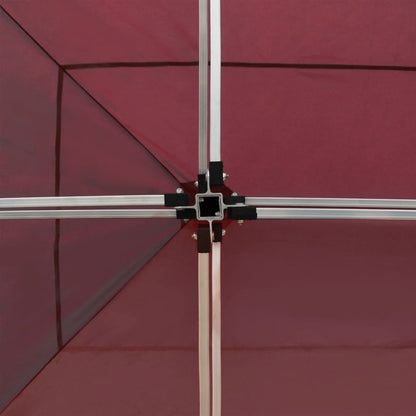 vidaXL Professional Folding Party Tent with Walls Aluminium 6x3 m Wine Red