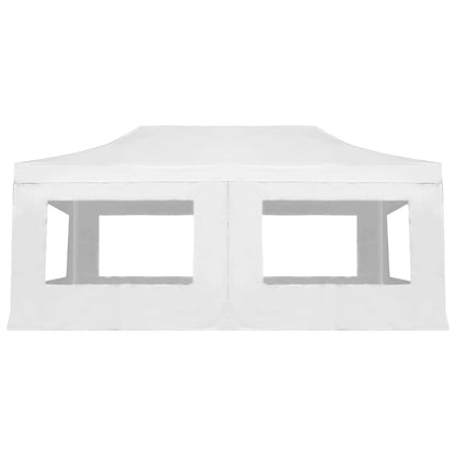 vidaXL Professional Folding Party Tent with Walls Aluminium 6x3 m White