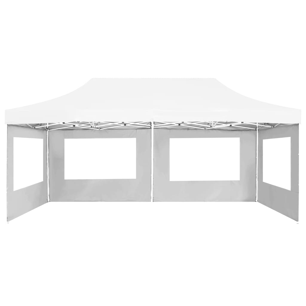 vidaXL Professional Folding Party Tent with Walls Aluminium 6x3 m White