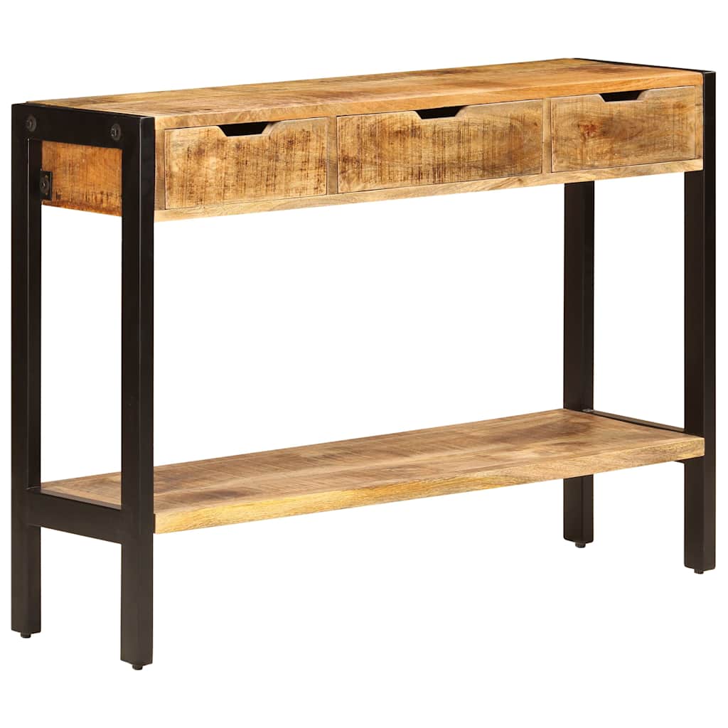 247406 vidaXL Sideboard with 3 Drawers 110x35x75 cm Solid Mango Wood