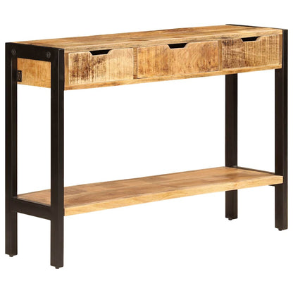247406 vidaXL Sideboard with 3 Drawers 110x35x75 cm Solid Mango Wood
