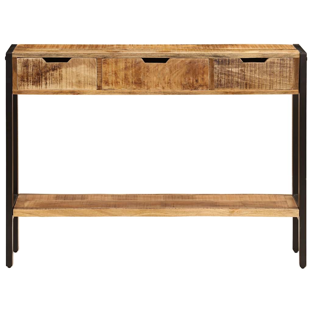 247406 vidaXL Sideboard with 3 Drawers 110x35x75 cm Solid Mango Wood