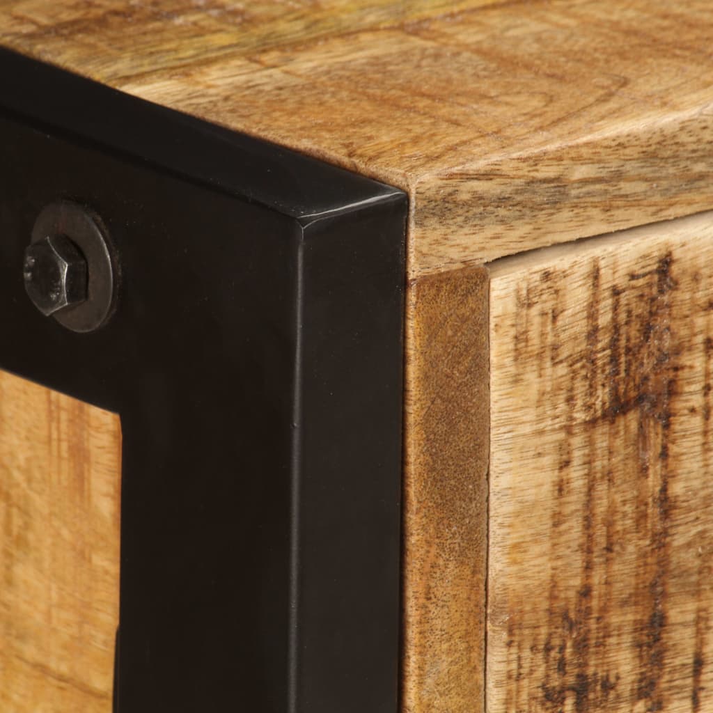 vidaXL Sideboard | Brown | Solid mango wood, powder-coated steel | Medium
