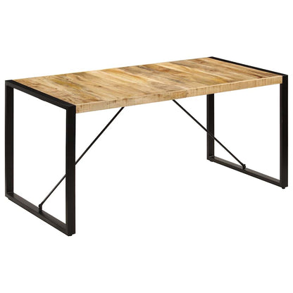 247417 vidaXL Dining Table 160x80x75 cm Solid Mango Wood