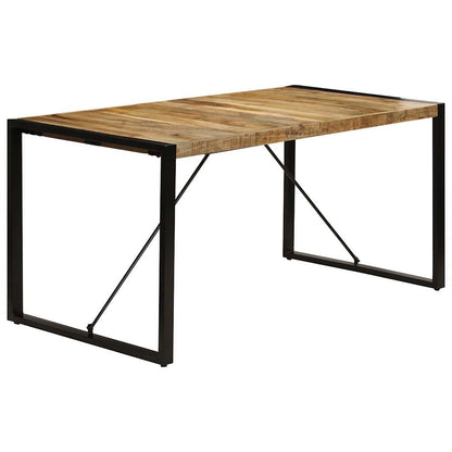 247417 vidaXL Dining Table 160x80x75 cm Solid Mango Wood