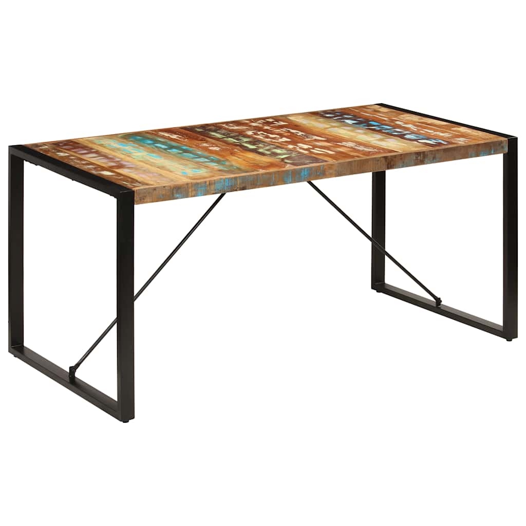 247418 vidaXL Dining Table 160x80x75 cm Solid Reclaimed Wood