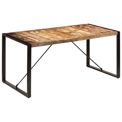 247418 vidaXL Dining Table 160x80x75 cm Solid Reclaimed Wood