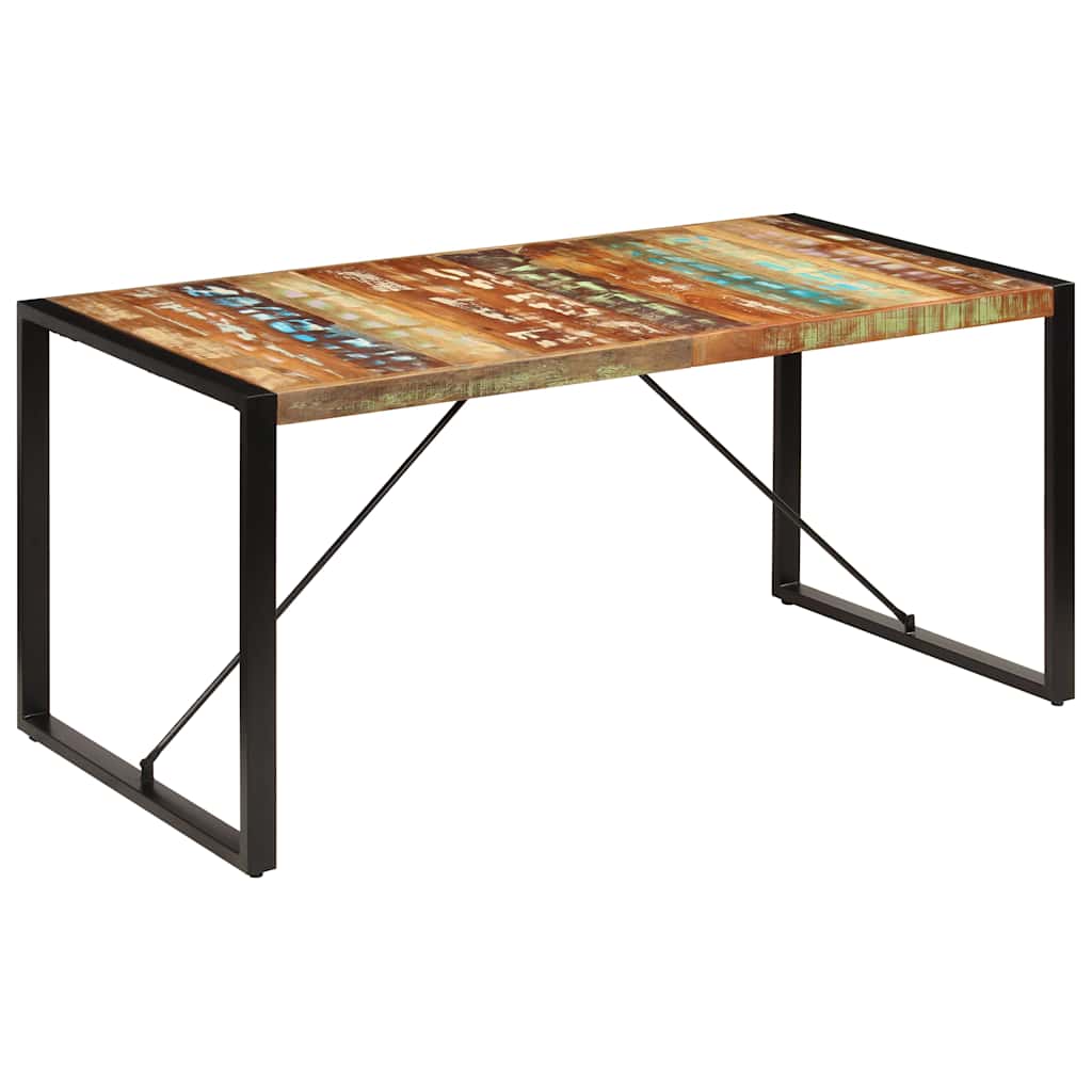 247418 vidaXL Dining Table 160x80x75 cm Solid Reclaimed Wood