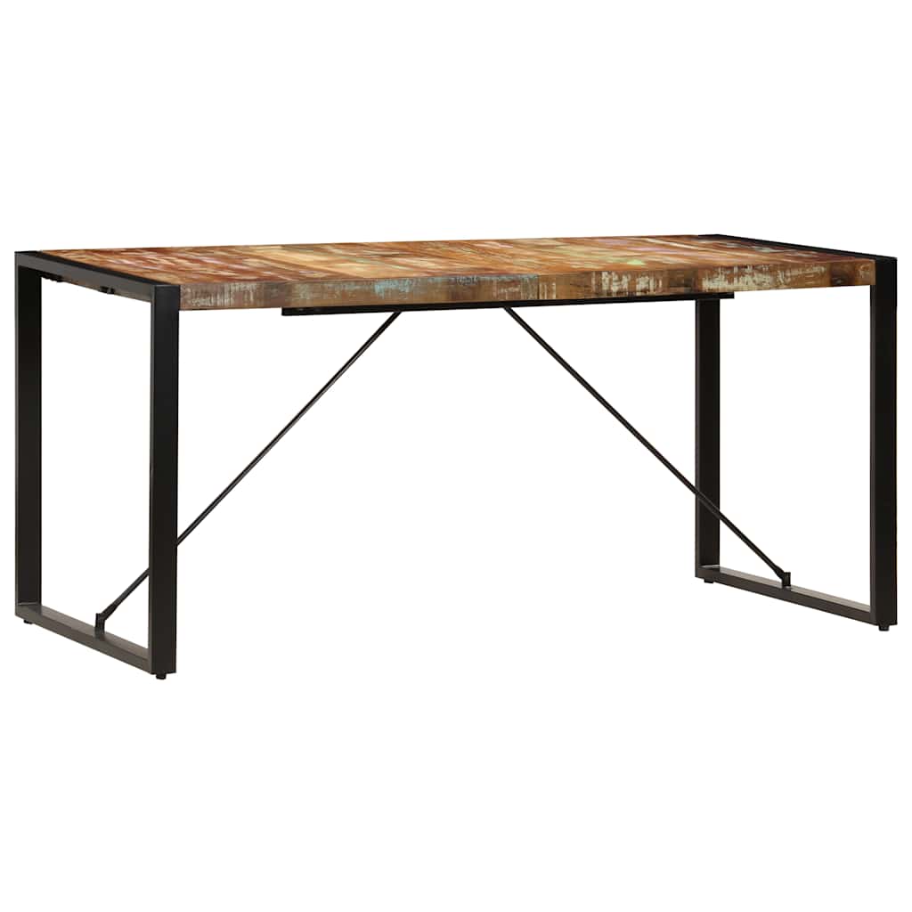 247418 vidaXL Dining Table 160x80x75 cm Solid Reclaimed Wood