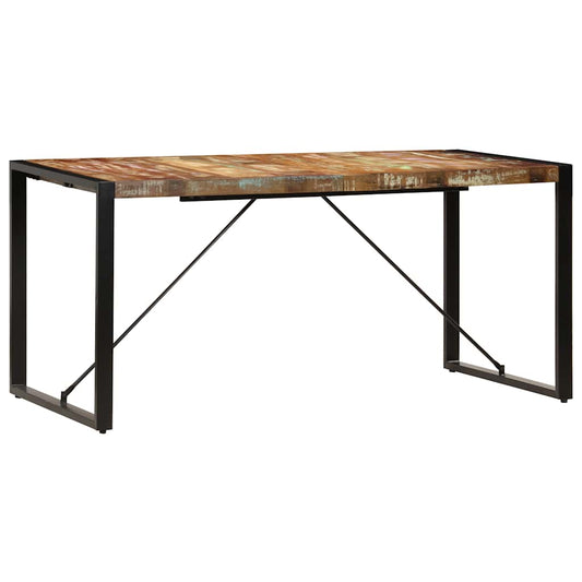 247418 vidaXL Dining Table 160x80x75 cm Solid Reclaimed Wood