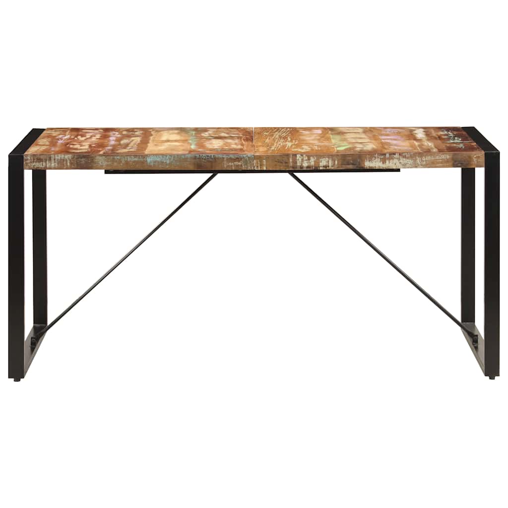 247418 vidaXL Dining Table 160x80x75 cm Solid Reclaimed Wood