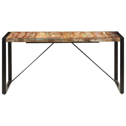 247418 vidaXL Dining Table 160x80x75 cm Solid Reclaimed Wood