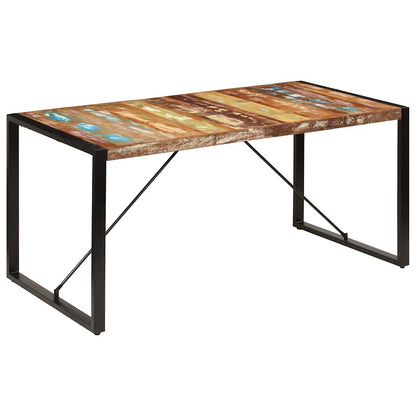 247418 vidaXL Dining Table 160x80x75 cm Solid Reclaimed Wood