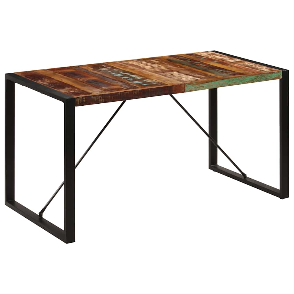 247421 vidaXL Dining Table 140x70x75 cm Solid Reclaimed Wood