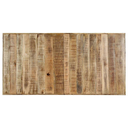 vidaXL Dining Table 140x70x75 cm Solid Rough Mango Wood