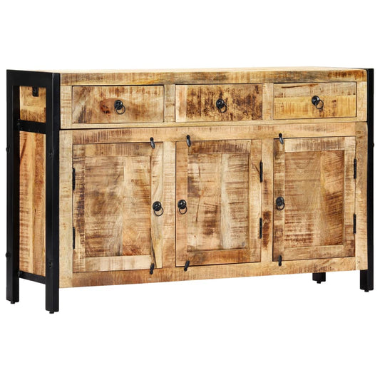 vidaXL Sideboard | Natural | Solid mango wood, Powder-coated steel | Medium