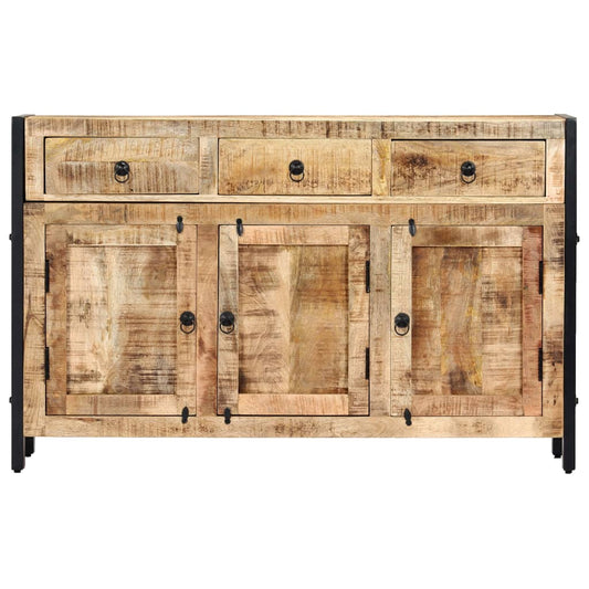 vidaXL Sideboard | Natural | Solid mango wood, Powder-coated steel | Medium
