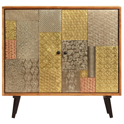 vidaXL Sideboard | Honey finish with colourful decorative panels