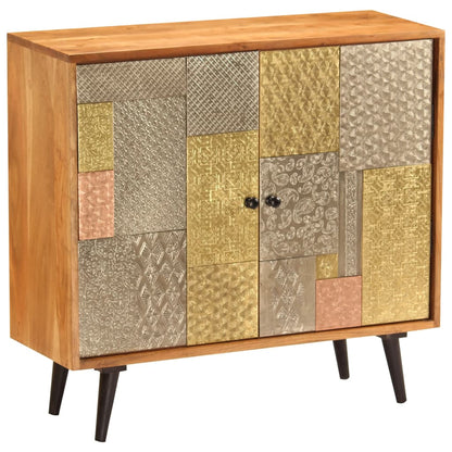 vidaXL Sideboard | Honey finish with colourful decorative panels