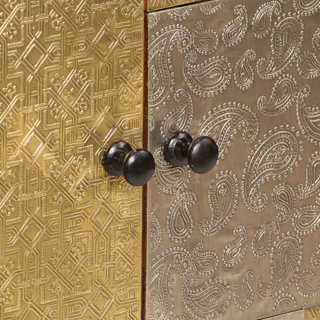 vidaXL Sideboard | Honey finish with colourful decorative panels