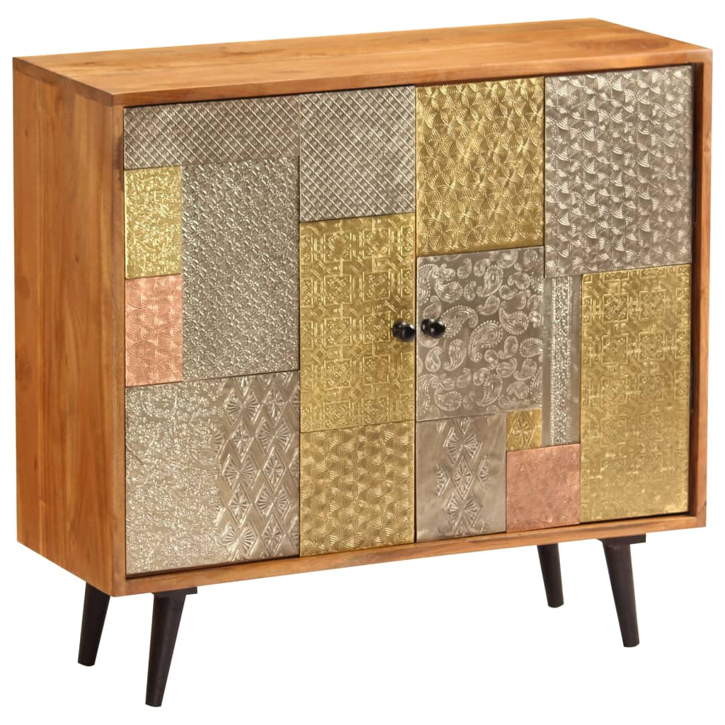 vidaXL Sideboard | Honey finish with colourful decorative panels