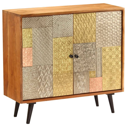 vidaXL Sideboard | Honey finish with colourful decorative panels