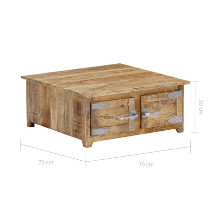 vidaXL Coffee Table 70x70x30 cm Solid Mango Wood