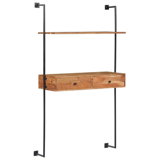 vidaXL Wall Desk 90x40x170 cm Solid Acacia Wood