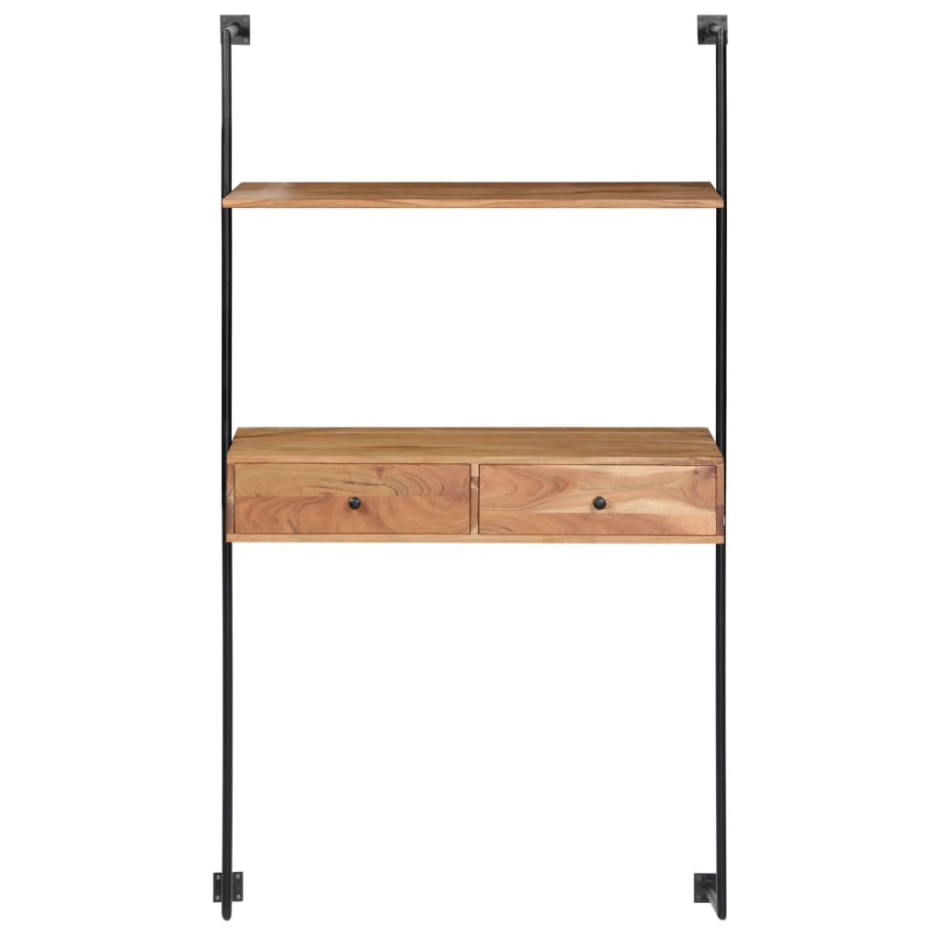 vidaXL Wall Desk 90x40x170 cm Solid Acacia Wood