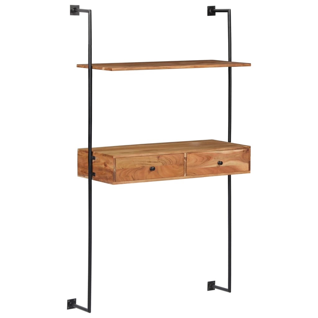 vidaXL Wall Desk 90x40x170 cm Solid Acacia Wood