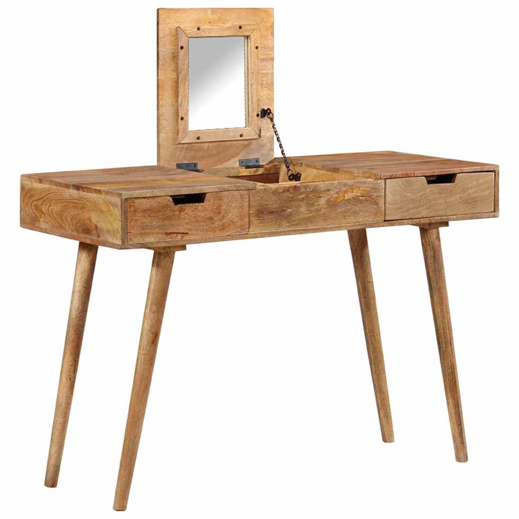 247700 vidaXL Dressing Table 112x45x76 cm Solid Mango Wood