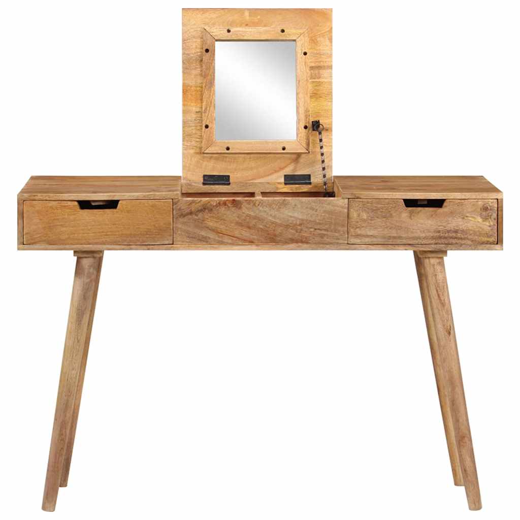 247700 vidaXL Dressing Table 112x45x76 cm Solid Mango Wood