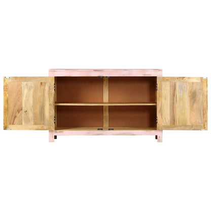 vidaXL Sideboard Light Pink 110x35x70 cm Solid Mango Wood