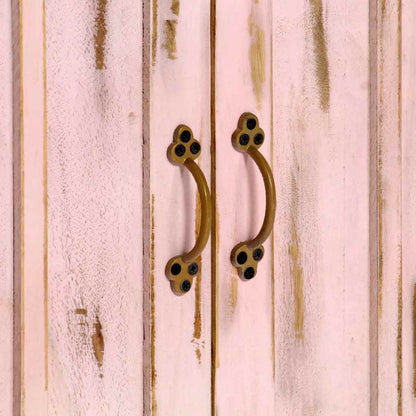 vidaXL Sideboard Light Pink 110x35x70 cm Solid Mango Wood