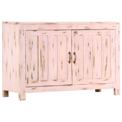 vidaXL Sideboard Light Pink 110x35x70 cm Solid Mango Wood