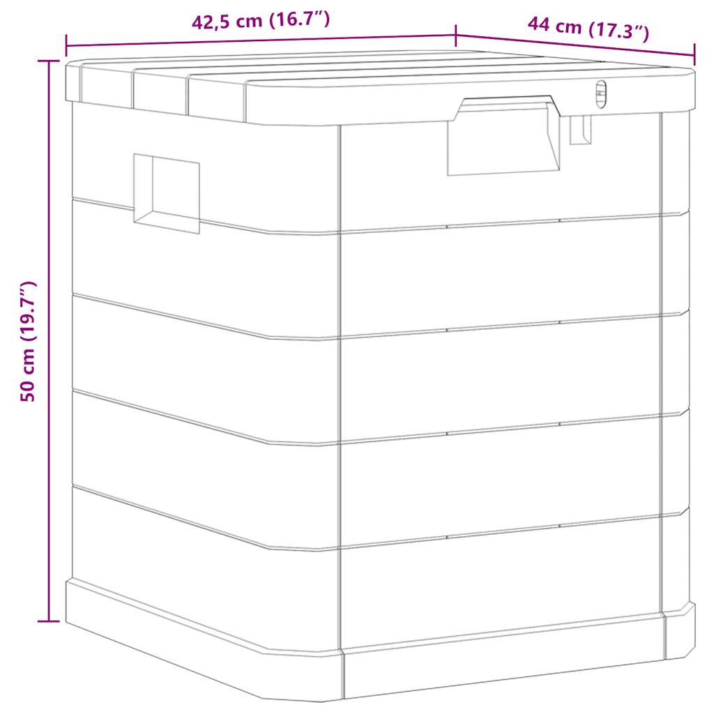 vidaXL Garden Storage Box 90 L Anthracite