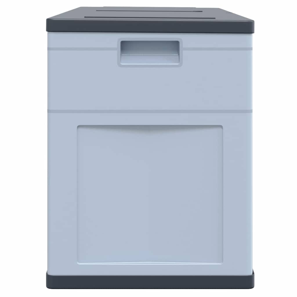 vidaXL Garden Storage Box 320 L Grey Black