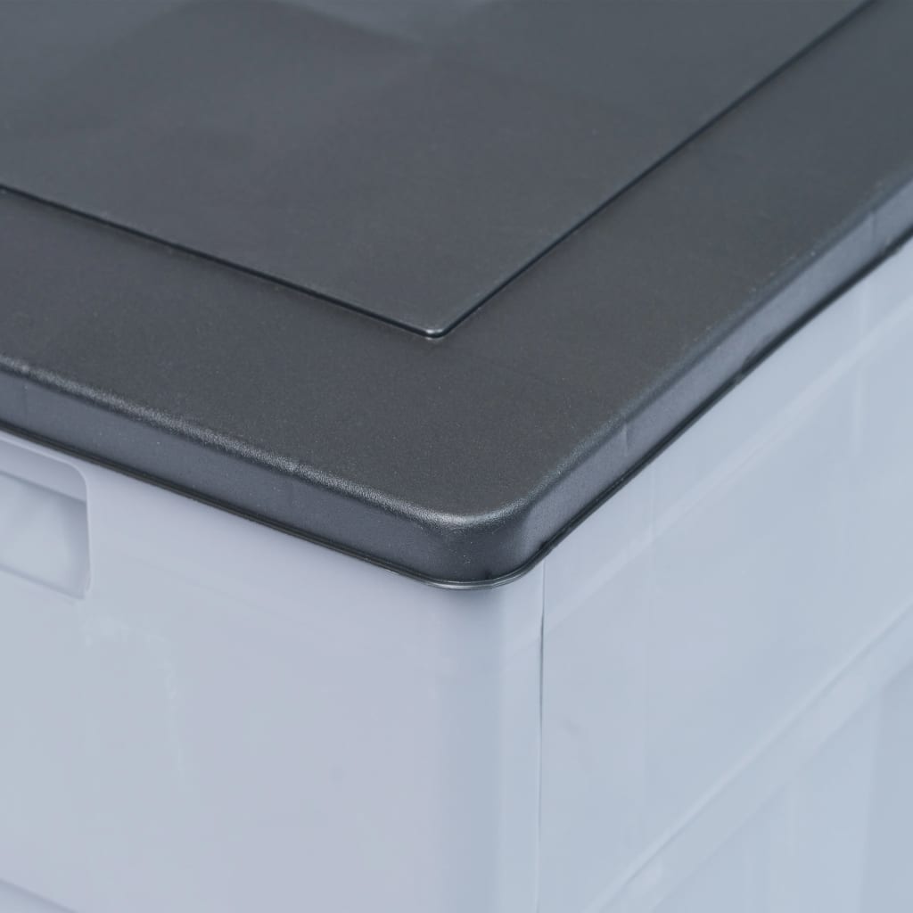 vidaXL Garden Storage Box 320 L Grey Black