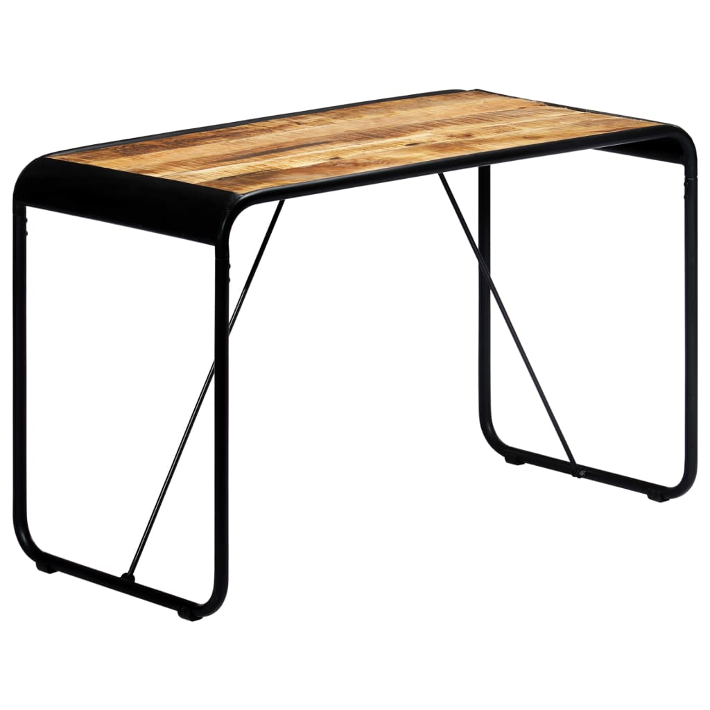 vidaXL Dining Table 118x60x76 cm Solid Rough Mango Wood