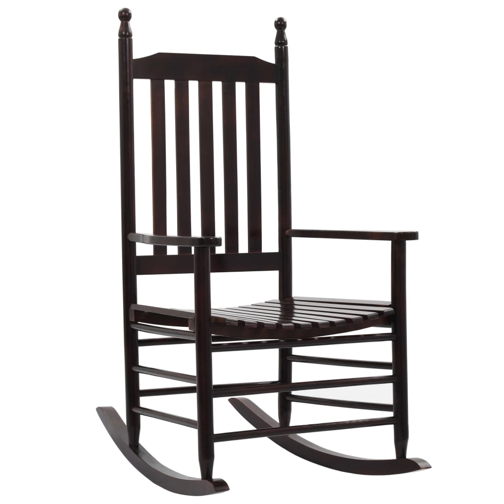 vidaXL Rocking Chair | Brown | Poplar hardwood | Standard |  Durable