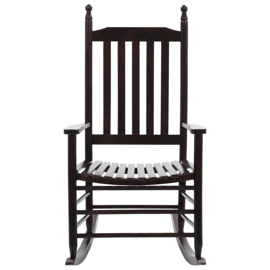 vidaXL Rocking Chair | Brown | Poplar hardwood | Standard |  Durable