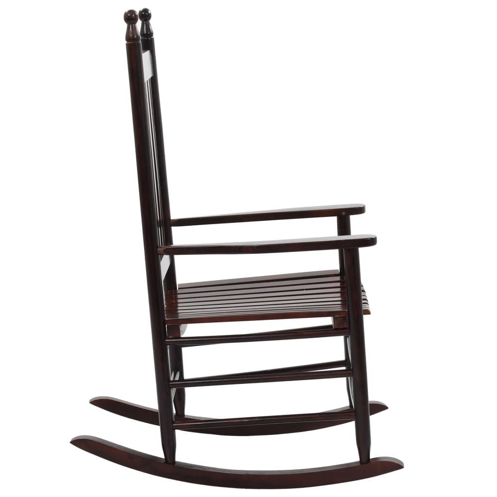 vidaXL Rocking Chair | Brown | Poplar hardwood | Standard |  Durable