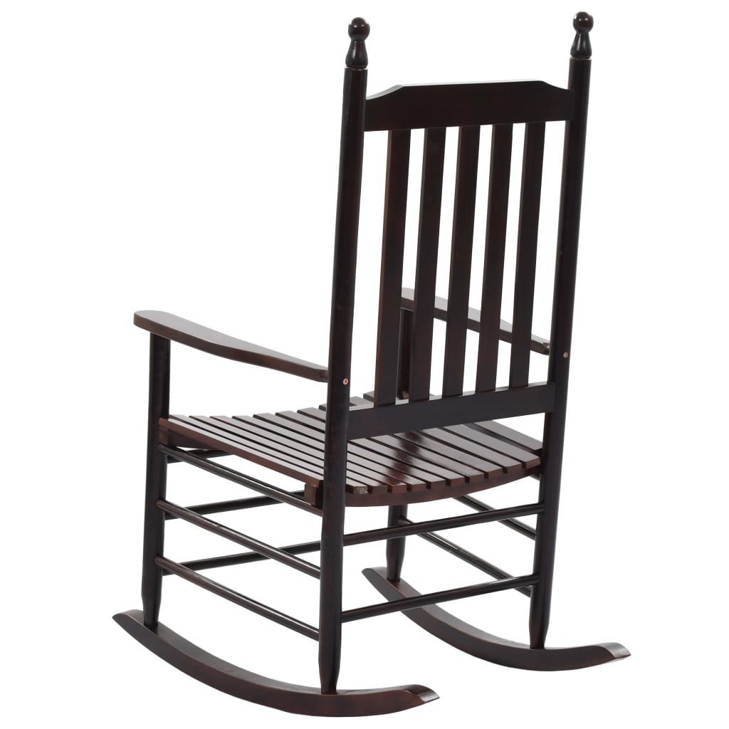 vidaXL Rocking Chair | Brown | Poplar hardwood | Standard |  Durable